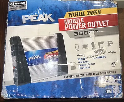 Peak Mobile Power Outlet Inverter 3000 Watt “””FOR PARTS OR NOT WORKING ONLY””” • $58.49