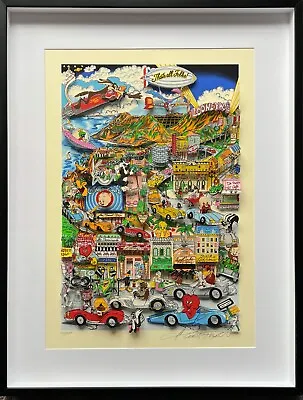 Charles Fazzino LOONEYWOOD Framed Hand Signed 3-D Serigraph LOONEY TUNES ART • $1799.99