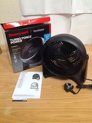 Honeywell Table Fan Cooling Adjustable Tilt Variable 3 Speed Black (W)26cm • £22