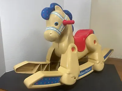 Vintage 1988  Fisher Price Rocking Horse Pony Toddler Children's Ride On Toy EXC • $45