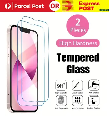 2xTempered Glass Screen Protector For IPhone 15 14 13 12 11 Pro XS Max XR 8 Plus • $3.59