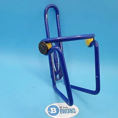 Vintage Elite Light Weight Tubular Bottle Cage Blue Made In Italy     A29 • $16