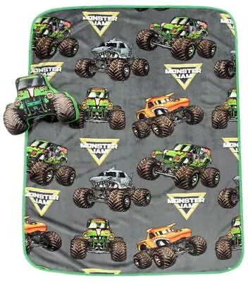 Monster Jam Grave Digger Nogginz Set - 40 X 50 Inch Lightweight Travel Throw ... • $59.18