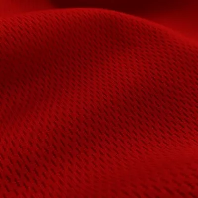 Red Flat Back Dimple Mesh Athletic Uniform Jersey Fabric - 58  Wide • $13.95