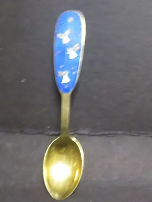 Sterling Denmark A Michelsen 1953 CHRISTMAS SPOON 5 3/4  Angels No Mono  47 Gr • $65