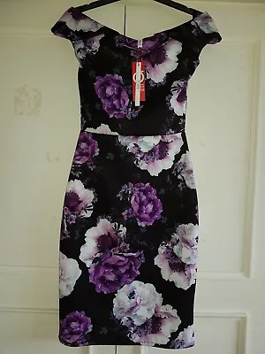 £5 • Buy WalG Dress Floral Dress Size S Purple Peony Floral Dress Small Cocktail Dress