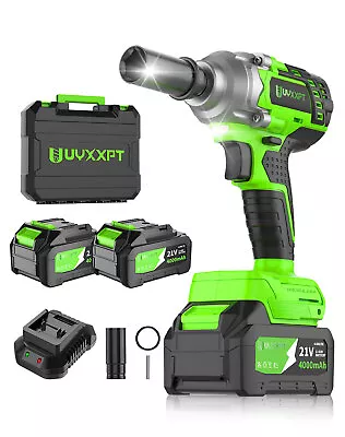 Cordless Electric Impact Wrench Gun 1/2'' High Power Driver 2Battery Heavy-duty • $86.99