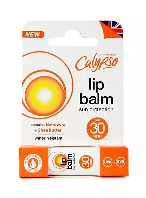 Calypso Sun Protection Lip Balm SPF30 Bees Wax Shea Butter And Macadamia Oil • £5.99