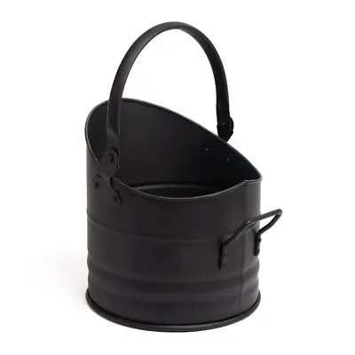 Wood Coal Kindling Log Store Holder Bucket Metal Fire Fireside Fireplace Basket • £20.99