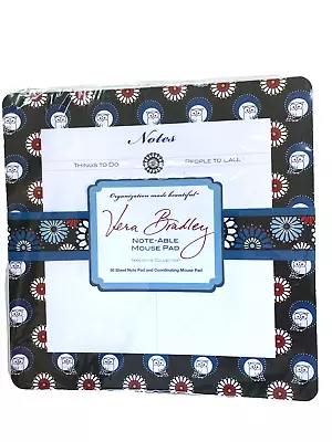 Vera Bradley Note-able Mousepad & 50 Sheet Note Pad Night Owl Pattern • $10