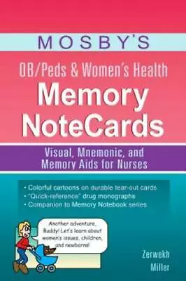 Mosby's OB/Peds & Women's Health Memory NoteCards: Visual Mnemonic And  - GOOD • $16.54