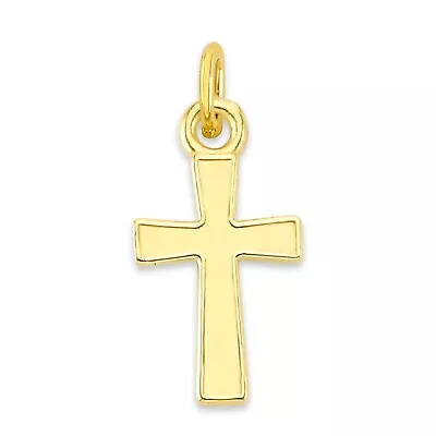 Solid Gold Cross Charm In 10k Or 14k Tiny Religious Collectable For Bracelet • $23.49