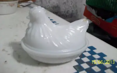 Milk Glass Hen On Nest • $4
