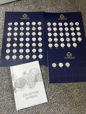 Uk Coin Hunt White 50p Album With Inserts Folder Kew Gardens Collection Olympics • £18.99