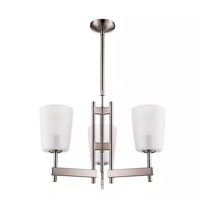 Pendant Ceiling Light Chandelier 3 Way Multi Arm Modern Adjustable Frosted Shade • £16.23