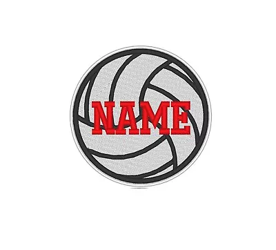 Custom Embroidered Volleyball Ball Sport Team Sew On Round Patch [BALL-04] • $8.50