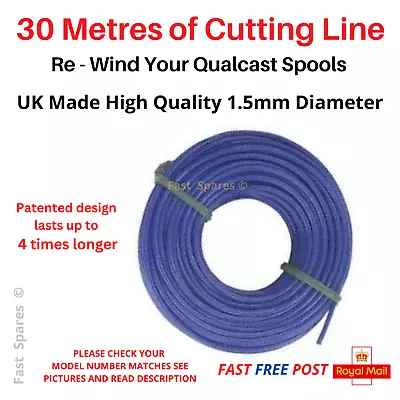 QUALCAST Strimmer Spool Line GT2518 Trimmer 30m X 1.5mm FAST POST • £7.95