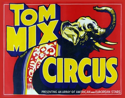 $46 • Buy Decoration Poster.Home Room Art.Interior Design.Tom Mix Circus.Elephant.7354