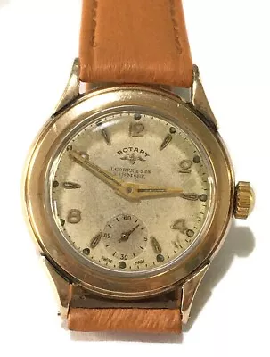 Vintage Swiss Made Mens Rotary Rolled Gold 15 Jewel As 984 Dress Wrist Watch  • $249