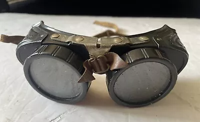 Vintage Antique Sellstrom Goggles Cosplay Rockabilly Dieselpunk Steampunk Eyes • $69.89