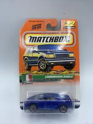 Matchbox #22 Lamborghini Diablo Blue Italian Stars Series 2000 New • $10.80