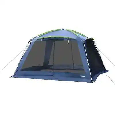 5-8 Persons Pop Up Tent Camping Gazebo Garden Tent-Dark Blue/Green • £101.99