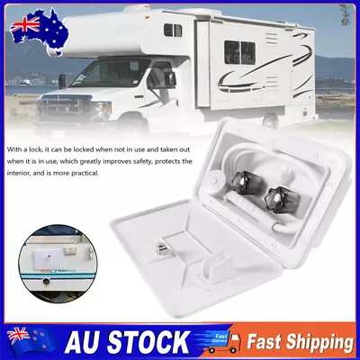 External Caravan RV Shower Box Kit Exterior Faucet Camper Trailer Boat White AU • $83.04