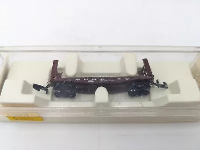 Z Scale-Micro Trains 14602-2 PRR Pennsylvania RR Bulkhead Flatcar 488300 • $14.99