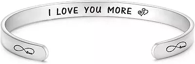 I Love You More Bracelet Cuff Jewelry For Girlfriend - Unique Valentines Day Gif • $36.85