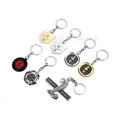Metal Key Chain For Ford Mustang Shelby GT500 Double Sided Pattern Key Pendant • $10.15
