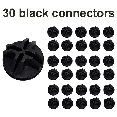 $19.99 • Buy 30 Black Connectors Clips DIY Cube Storage Cupboard Cabinet Wardrobe Shoe Rack