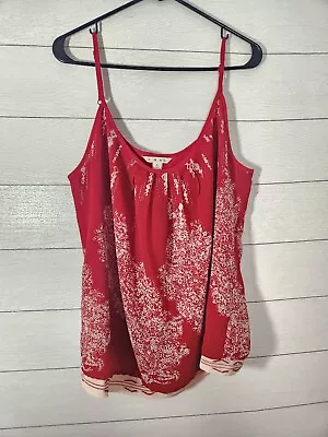 Cabi Cami Tank Top Womens XL Floral Red Casual Sleeveless • $15.99