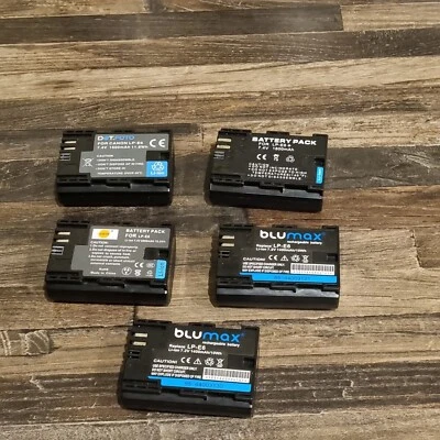 £25.99 • Buy 5 X Canon Compatible LP-E6 Lithium-Ion Battery Packs For Canon.