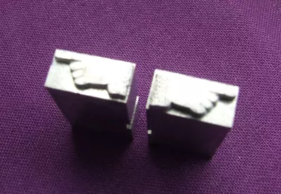 £3.99 • Buy Letterpress Printing ADANA Pointing SOLID FISTS New Cast Metal Type 18 X 36pt