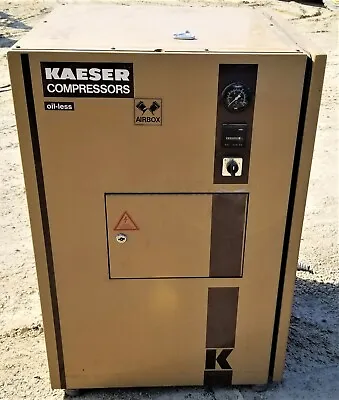 5 Hp Kaeser OIL-FREE Reciprocating Air Compressor KT-500 Sound Encl. 6900 Hrs • $1350