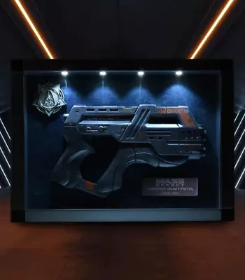 *Limited Edition* Mass Effect M-6 Carnifex Replica & Medal Light Up Shadow Box • $375