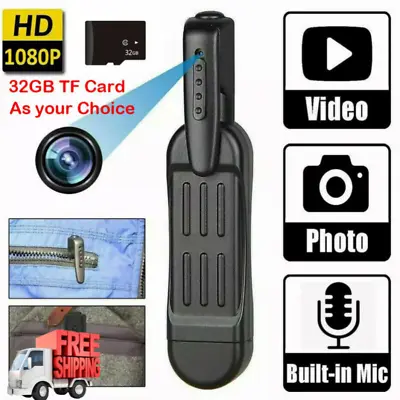 £7.55 • Buy Mini Recorder Mic Voice 1080P Mini Camera Pocket Pen Cam Portable Video Cam