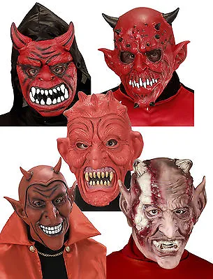 £9.74 • Buy Adult Evil Devil Demon Satan Horror Mask Halloween Fancy Dress Costume Cosplay