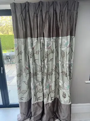 Colefax & Fowler Curtains Silk/leafy Floral Design • £125