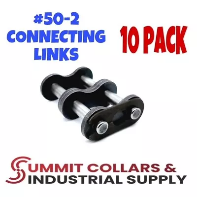 50-2 Double Strand Roller Chain Connecting Link (10PCS) • $23.99