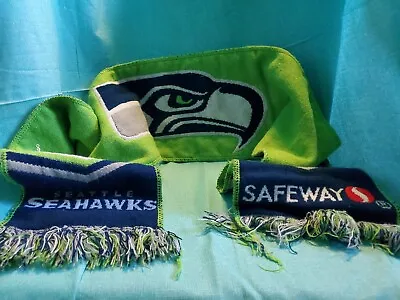 $12.89 • Buy NFL Seattle Seahawks Scarf Knit Football Winter Neck Safeway Green Blue