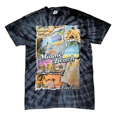 MIAMI BEACH TIE DYE T-SHIRT VACATION FLORIDA Assorted Colors Sizes S-5XL MUST!!! • $9.99