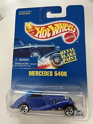 1991Hot Wheels Vintage Mercedes 540K Metal Flake Paint Series Blue #164 5 Dot • $0.99