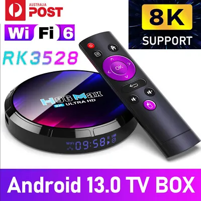 H96 MAX 8K Smart Android 13.0 TV Box Quad Core 8K HD Stream Player Bluetooth 5.0 • $49.29