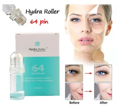 64pins Hydra Needle Roller Serum Meso Injection Face Skin Tightening Fine Touch • $4.99