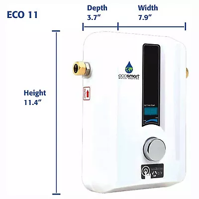 Electric 240V 13.6kW Tankless Water Heater ECO 11 - 80°F To 140°F • $249.99