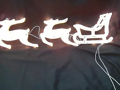 Light Up Santa's Sleigh And Reindeer Window Decoration • £8.50