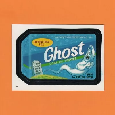 1986 Wacky Packages Ghost Soap Spooks #54 Topps Mini Album Sticker Coast Spoof • $2.49