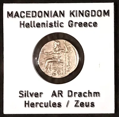 MACEDONIA Hellenistic GREECE AR Drachm  Hercules / Zeus Alexander III Macedonian • $109