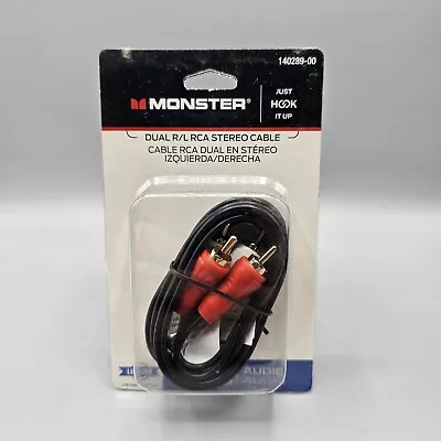 Monster Dual R/L RCA 6' Stereo Cable #140289-00 Just Hook It Up • $4.88